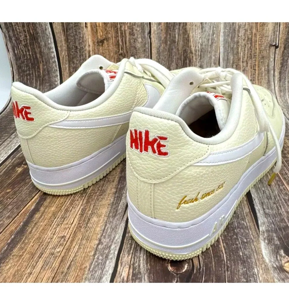 Nike Air Force 1 '07 PRM EMB 'Popcorn' Coconut Milk CW2919-100 Men’s Size 14 AF1